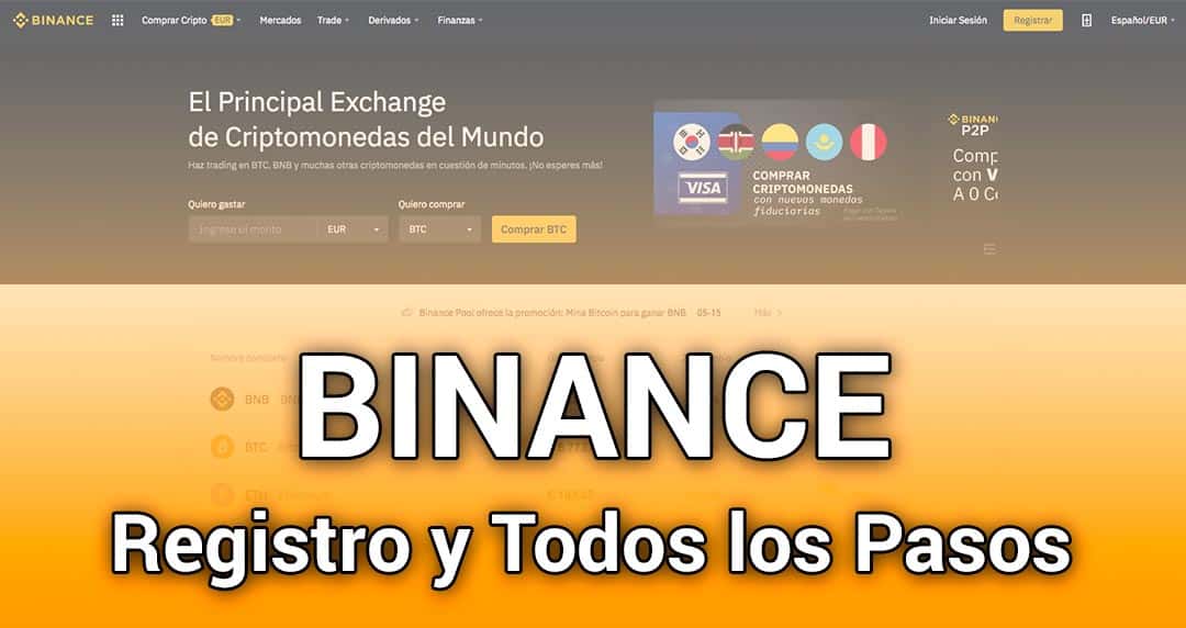 BINANCE como registrarse con todos los pasos