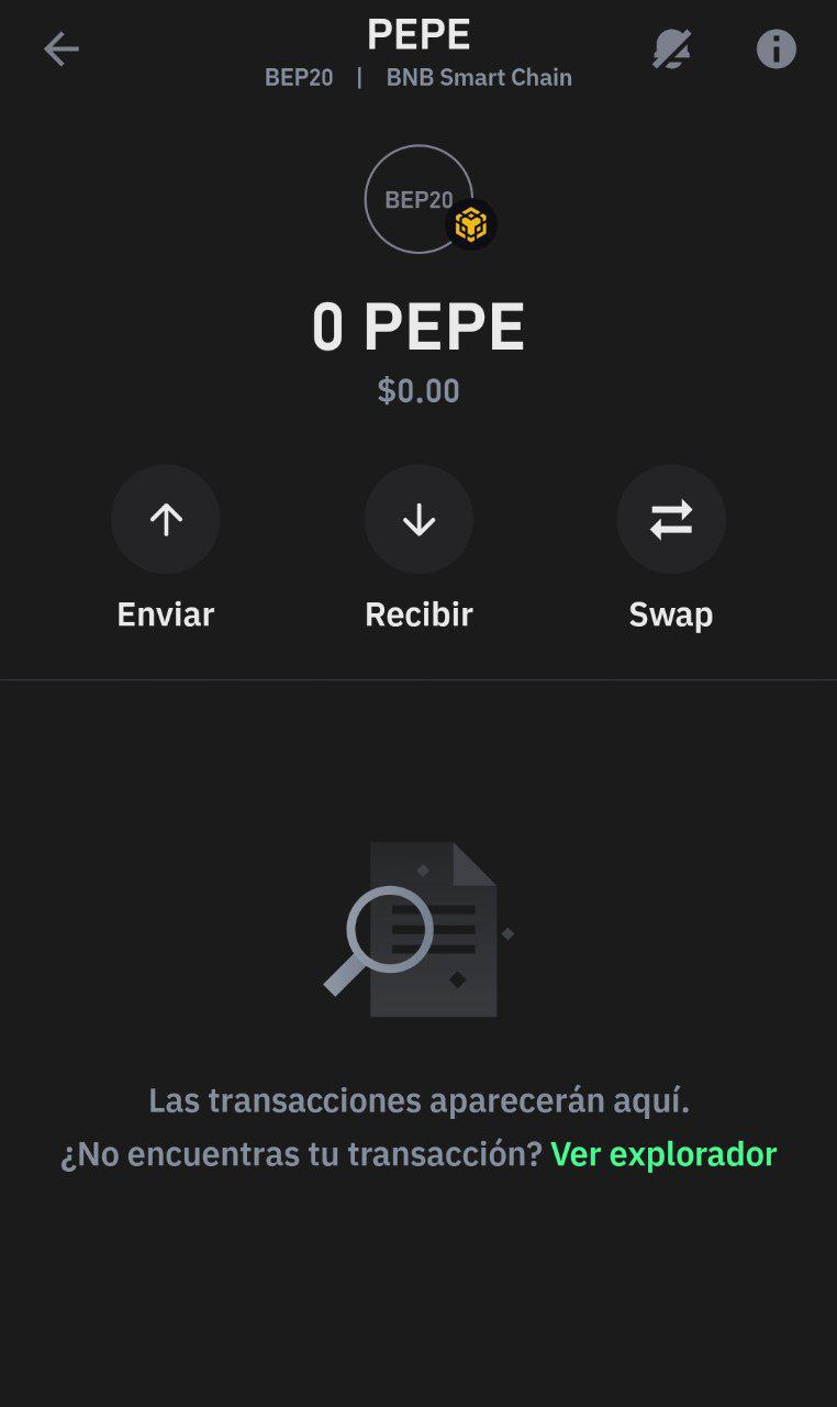 como saber el contrato de un token para agregarlo a la wallet