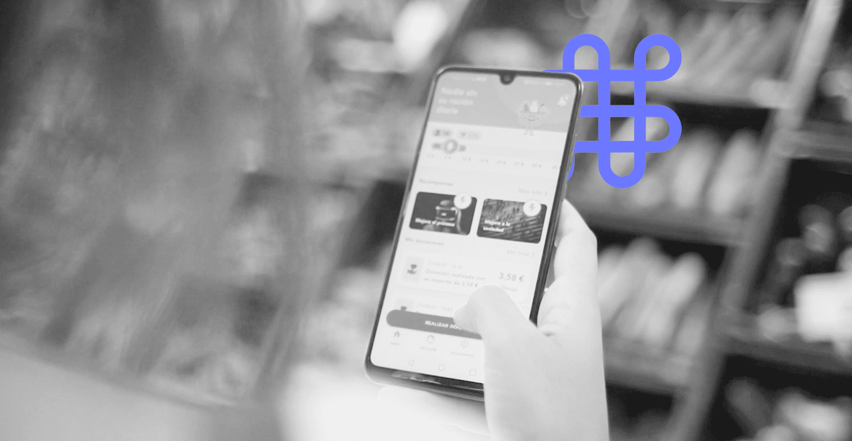 App Naria blanco y negro