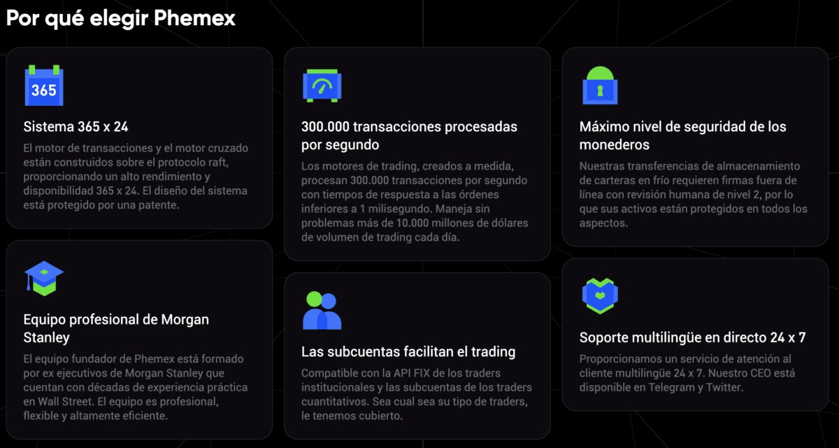 ventajas phemex exchange