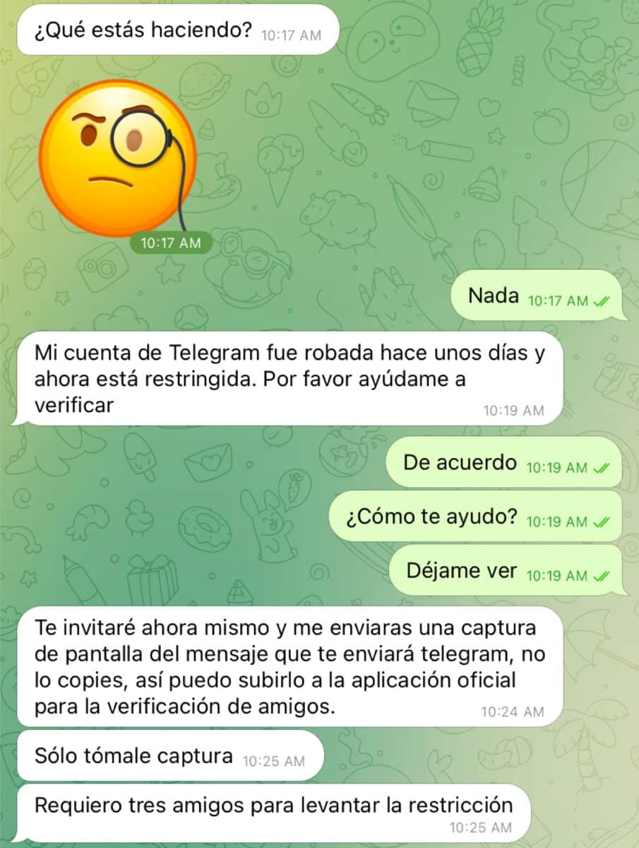 solicitud falsa de recuperacion