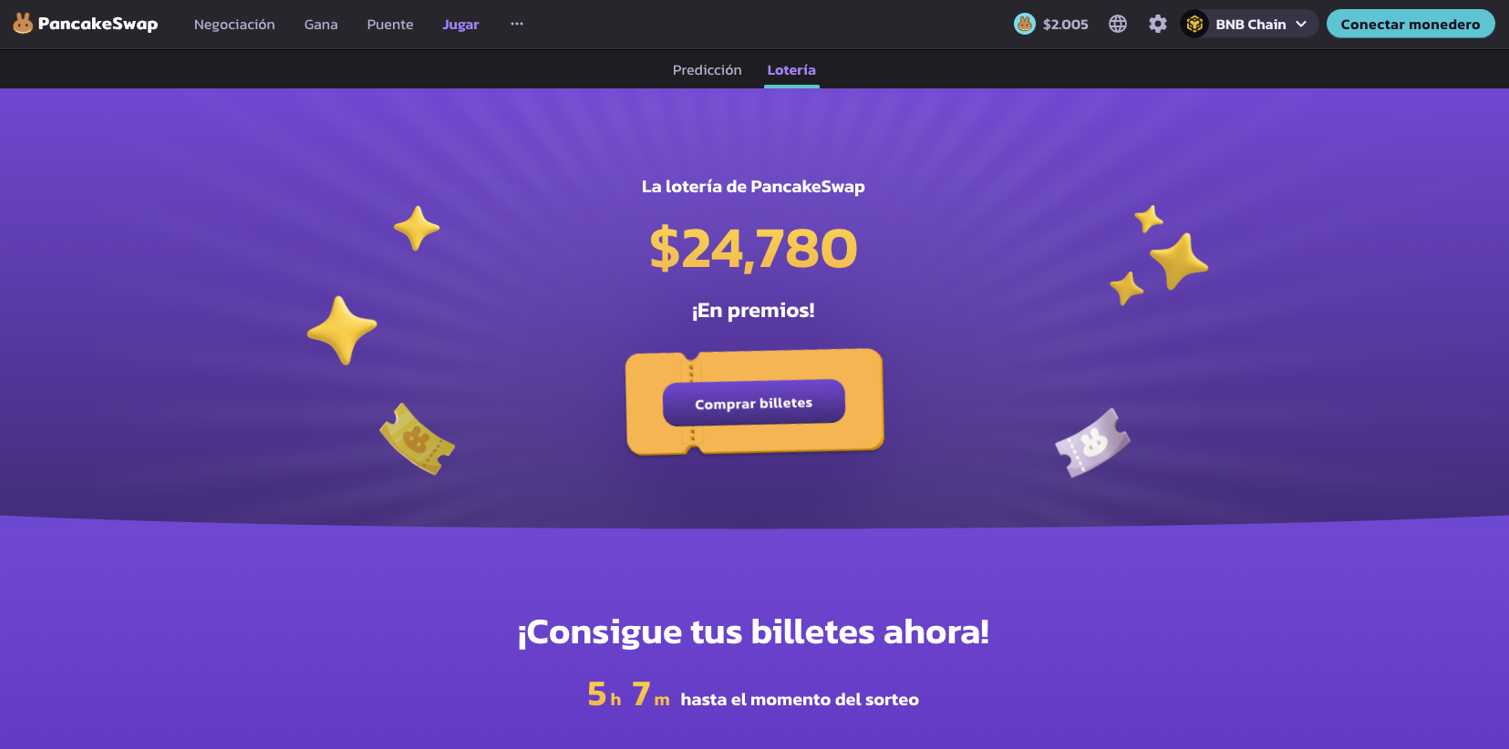 Cómo funciona Pancakeswap Loteria